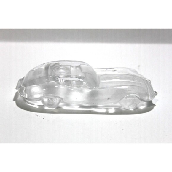 Vintage Collectible Jaguar Frosted Glass Sculpture Paperweight Crystal Car 6.5" - Picture 3 of 6